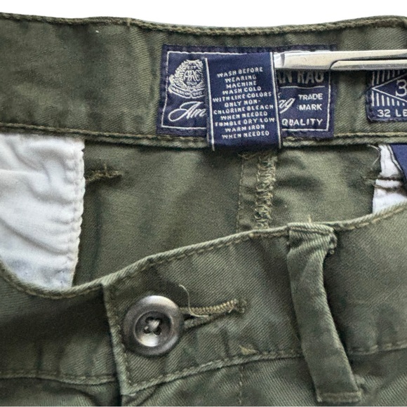 ***FIRM PRICE*** AMERICAN RAG Slim Straight Five Pocket Chinos Olive Green SZ 34 - Picture 4 of 11